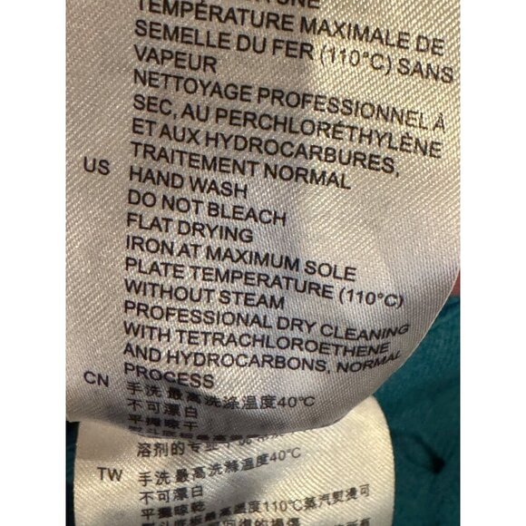 Sandro Tank Top Small Teal Blue Fine Knit Cut Out Detail Scalloped Hem Cami Top - Picture 11 of 12